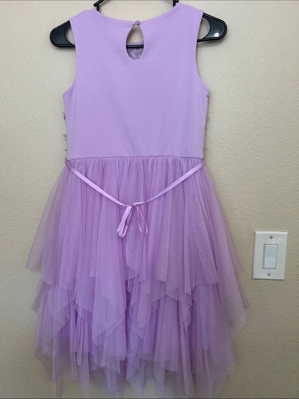 Zunie Lavender Sequin Tulle Formal Dress